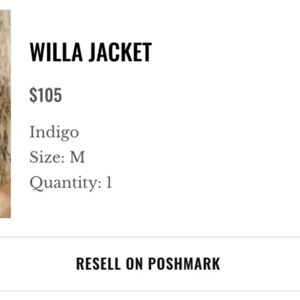 Sezane Willa Jacket Indigo - Size M - Picture 4 of 4